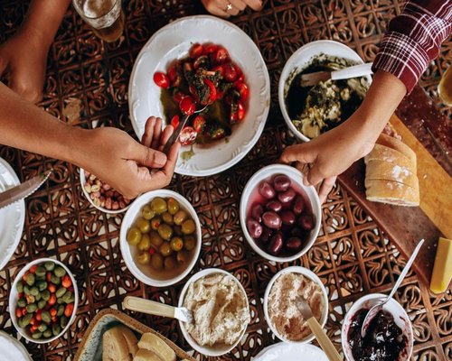 Mediterranean healthy food table